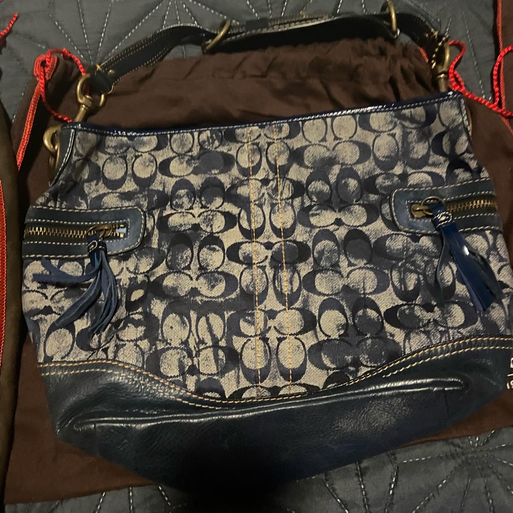 Denim vintage coach bag